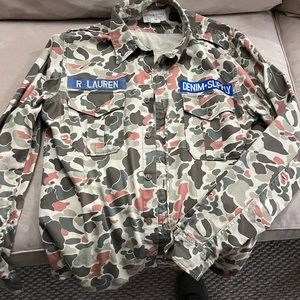 Ralph Lauren button down camo shirt. Size Large